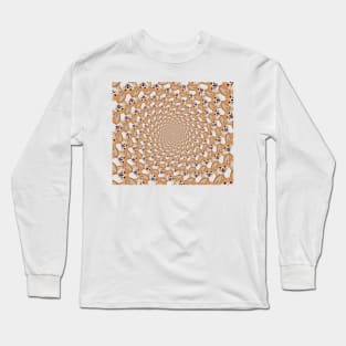 Cardigan Corgi Face Pattern - version two Long Sleeve T-Shirt